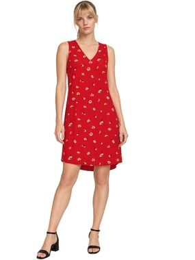 Gap Floral Shift Dress Rayon sleeveless lightweight Summer Versatile